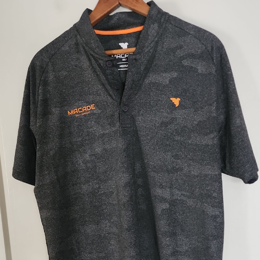 Macade Golf Concept Medium Golf 3 Button Colarless Polo Perfect NWOT